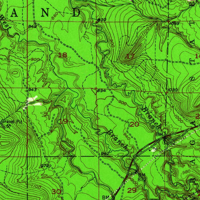 United States Geological Survey Greenland, MI (1950, 62500-Scale) digital map