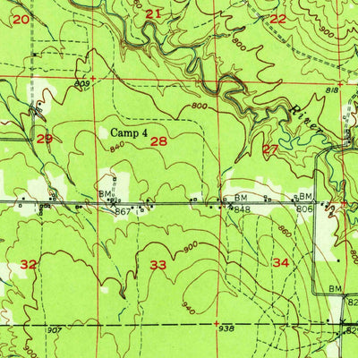 United States Geological Survey Greenland, MI (1951, 62500-Scale) digital map