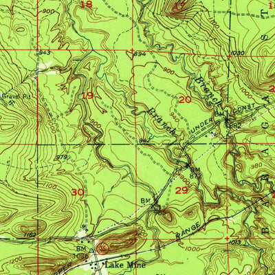 United States Geological Survey Greenland, MI (1951, 62500-Scale) digital map