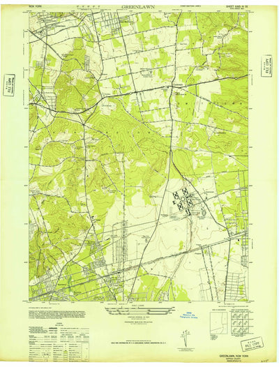 United States Geological Survey Greenlawn, NY (1947, 24000-Scale) digital map