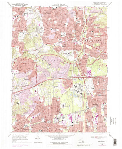 United States Geological Survey Greenlawn, NY (1967, 24000-Scale) digital map