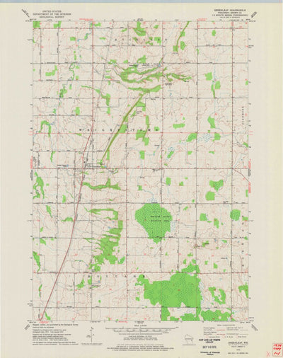 United States Geological Survey Greenleaf, WI (1974, 24000-Scale) digital map