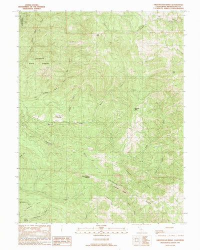United States Geological Survey Greenough Ridge, CA (1991, 24000-Scale) digital map