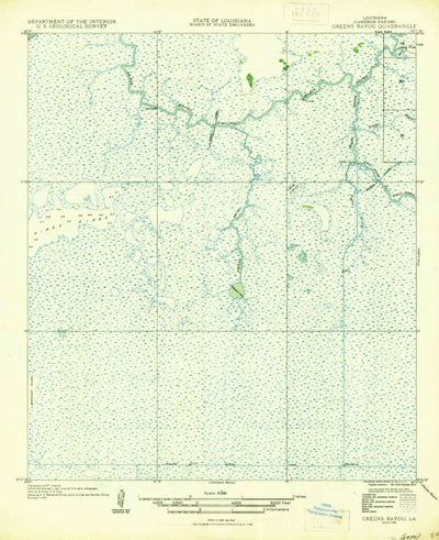 United States Geological Survey Greens Bayou, LA (1935, 31680-Scale) digital map