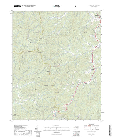 United States Geological Survey Greens Creek, NC (2022, 24000-Scale) digital map