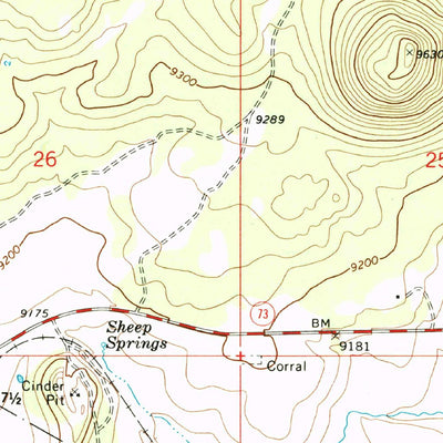 United States Geological Survey Greens Peak, AZ (1969, 24000-Scale) digital map