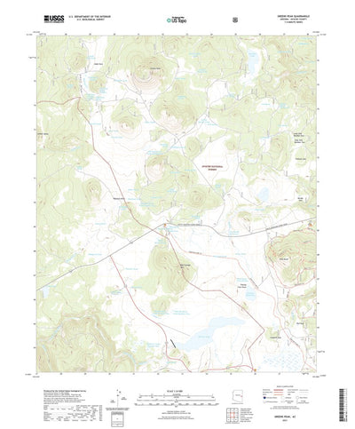 United States Geological Survey Greens Peak, AZ (2021, 24000-Scale) digital map