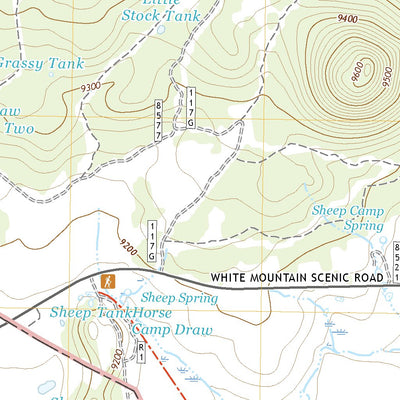 United States Geological Survey Greens Peak, AZ (2021, 24000-Scale) digital map