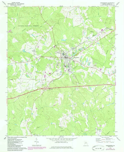 United States Geological Survey Greensboro, GA (1972, 24000-Scale) digital map