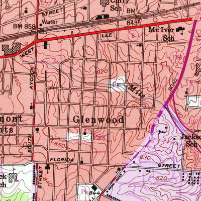 United States Geological Survey Greensboro, NC (1951, 24000-Scale) digital map