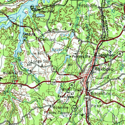 United States Geological Survey Greensboro, NC-VA (1953, 250000-Scale) digital map