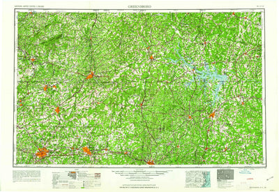 United States Geological Survey Greensboro, NC-VA (1962, 250000-Scale) digital map