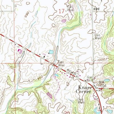 United States Geological Survey Greensburg, IN (1958, 24000-Scale) digital map