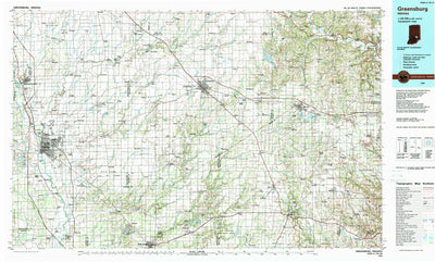 United States Geological Survey Greensburg, IN (1986, 100000-Scale) digital map