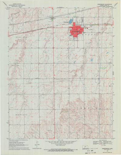 United States Geological Survey Greensburg, KS (1969, 24000-Scale) digital map