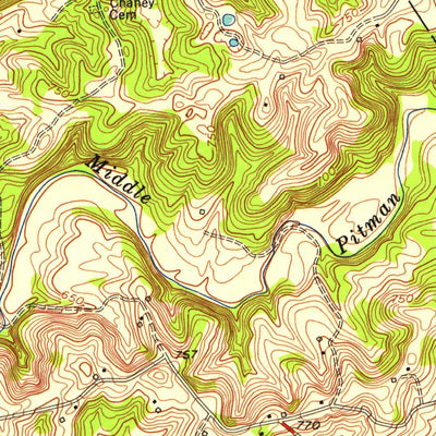 United States Geological Survey Greensburg, KY (1954, 24000-Scale) digital map