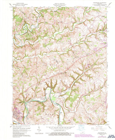 United States Geological Survey Greensburg, KY (1961, 24000-Scale) digital map