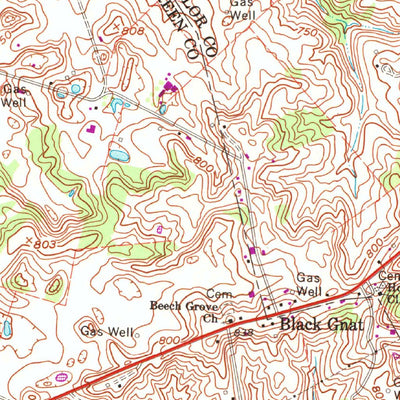 United States Geological Survey Greensburg, KY (1961, 24000-Scale) digital map