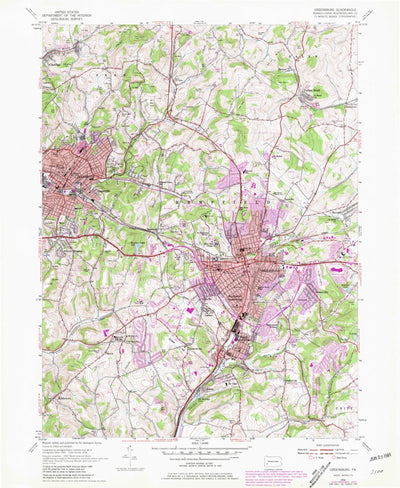 United States Geological Survey Greensburg, PA (1954, 24000-Scale) digital map