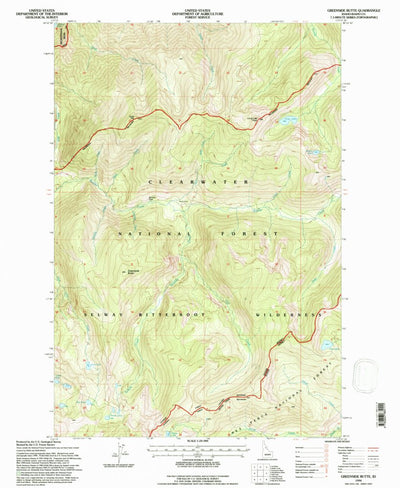 United States Geological Survey Greenside Butte, ID (1994, 24000-Scale) digital map