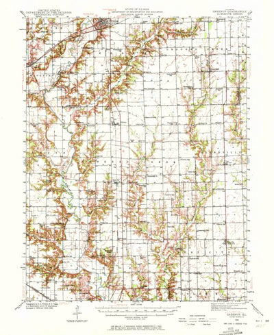 United States Geological Survey Greenup, IL (1940, 62500-Scale) digital map