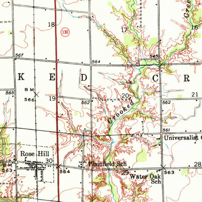 United States Geological Survey Greenup, IL (1940, 62500-Scale) digital map