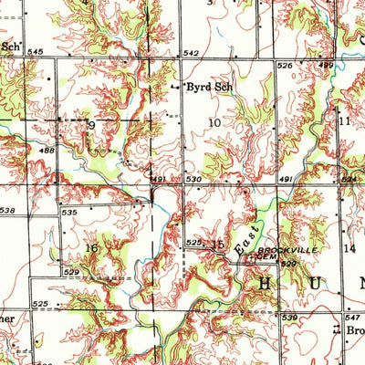 United States Geological Survey Greenup, IL (1940, 62500-Scale) digital map