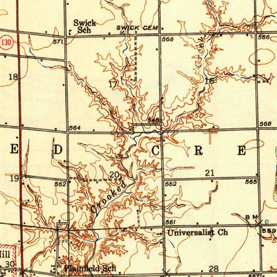 United States Geological Survey Greenup, IL (1943, 62500-Scale) digital map