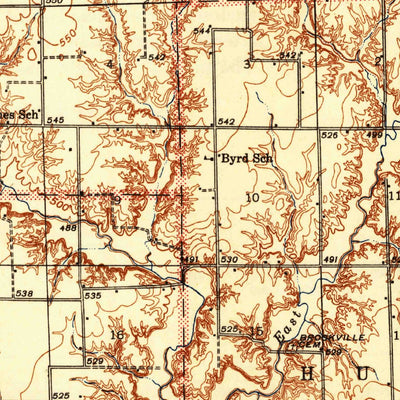 United States Geological Survey Greenup, IL (1943, 62500-Scale) digital map