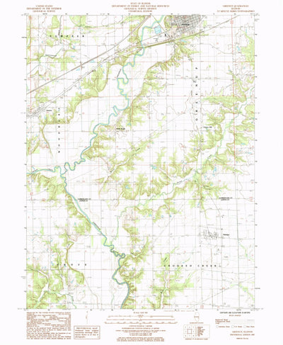 United States Geological Survey Greenup, IL (1985, 24000-Scale) digital map