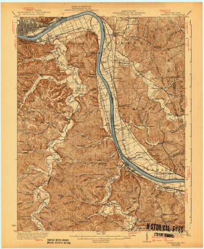 United States Geological Survey Greenup, KY-OH (1930, 62500-Scale) digital map