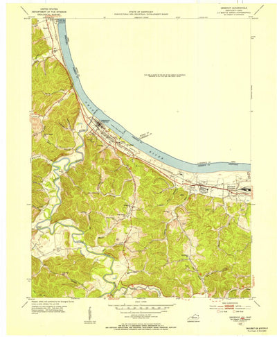 United States Geological Survey Greenup, KY-OH (1953, 24000-Scale) digital map