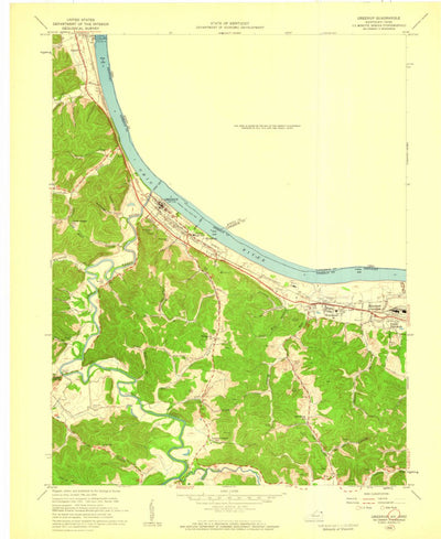 United States Geological Survey Greenup, KY-OH (1958, 24000-Scale) digital map