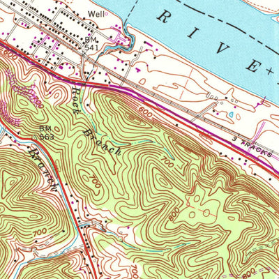 United States Geological Survey Greenup, KY-OH (1972, 24000-Scale) digital map