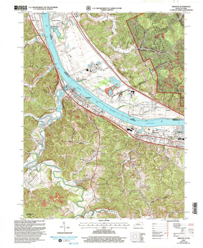 United States Geological Survey Greenup, KY-OH (2002, 24000-Scale) digital map