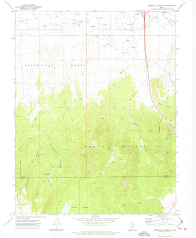 United States Geological Survey Greenville Bench, UT (1971, 24000-Scale) digital map
