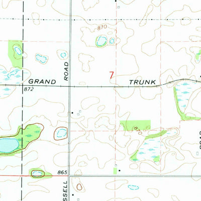 United States Geological Survey Greenville East, MI (1972, 24000-Scale) digital map