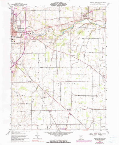United States Geological Survey Greenville East, OH (1961, 24000-Scale) digital map