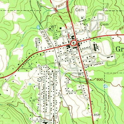 United States Geological Survey Greenville, GA (1971, 24000-Scale) digital map