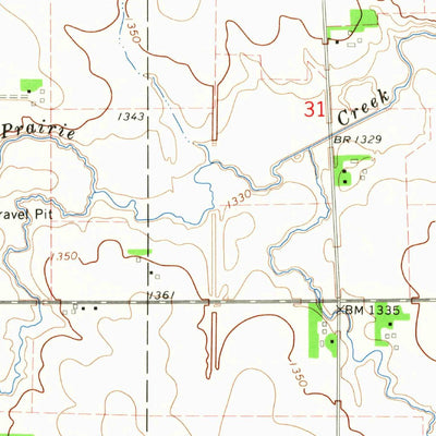 United States Geological Survey Greenville, IA (1966, 24000-Scale) digital map