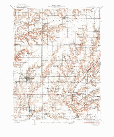 United States Geological Survey Greenville, IL (1932, 62500-Scale) digital map