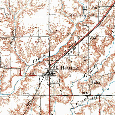 United States Geological Survey Greenville, IL (1932, 62500-Scale) digital map