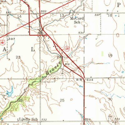 United States Geological Survey Greenville, IL (1939, 62500-Scale) digital map