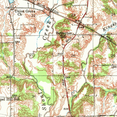 United States Geological Survey Greenville, IL (1939, 62500-Scale) digital map