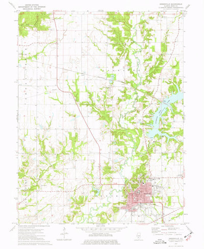 United States Geological Survey Greenville, IL (1974, 24000-Scale) digital map