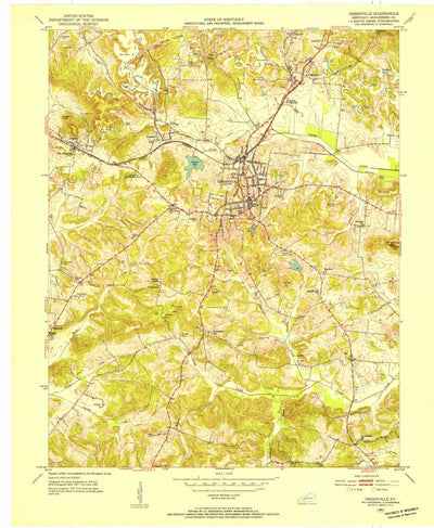 United States Geological Survey Greenville, KY (1952, 24000-Scale) digital map