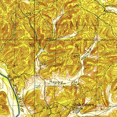 United States Geological Survey Greenville, MO (1934, 62500-Scale) digital map