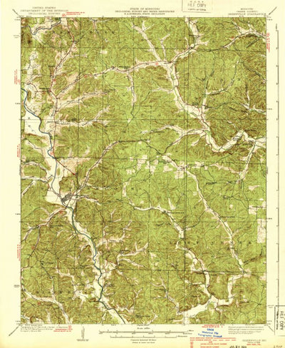 United States Geological Survey Greenville, MO (1939, 62500-Scale) digital map
