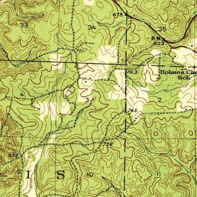 United States Geological Survey Greenville, MO (1939, 62500-Scale) digital map