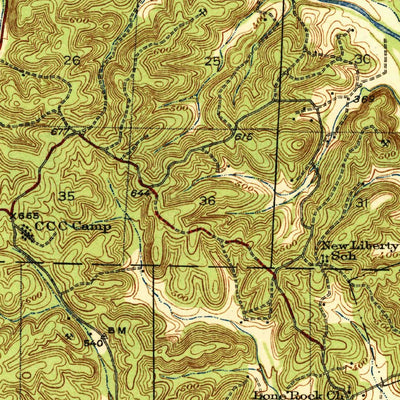 United States Geological Survey Greenville, MO (1939, 62500-Scale) digital map